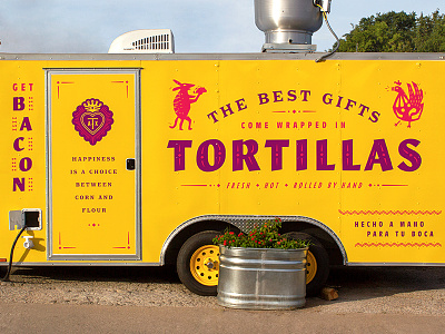 Tyson's Tacos Trailer austin branding bright food food truck restaurant tacos tortillas trailer trailers typography