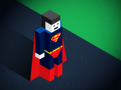 Z10 illustration isometric lego super man superman vector