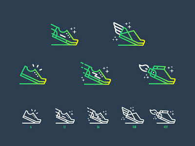 Z20 badges flat icons line art sneakers