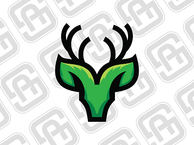 Deer Leaves animal business concept creative deer design floral graphic green icon illustration leaf logo natural nature plant symbol vector wild wildlife