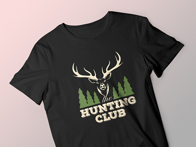 The Hunting Club T Shirt branding design illustration lettering logo merch by amazon teespring tshirt tshirt art tshirt design tshirt graphics tshirt mockup type typography vector