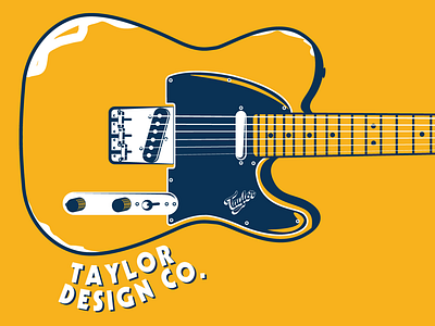 Telecaster Sounds brand colour design fender freelance guitar logo
