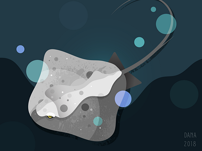 Endangered Species - Common Stingray animals biology fish illustration popular science science science illustration vector