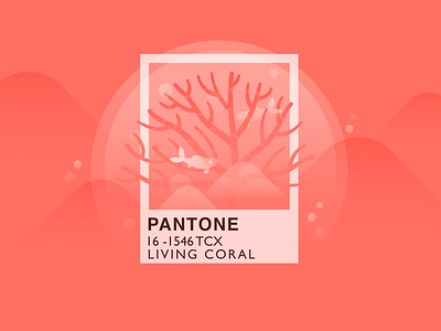 Pantone Color of the Year 2019 animals color of the year color of the year 2019 corals digital illustration fish living coral marine life pantone pantone living coral vector