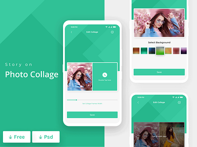 Photo Collage App app concept app design attractive clean colorful design interface design minimal mobile app design modern photo collage photoshop ui ui design uiux uiuxdesign ux design white space