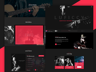 Wart - Musician Web page black and red clean colorful design interface design minimal ui ui design ui ux ui ux design ui ux designer ux design web web page web page design website website concept