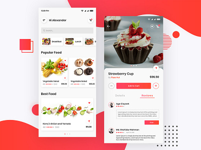 Dribbble Food App app concept app design food app interface design mobile app mobile ui restaurant app ui ui design uiux uiux design ux design