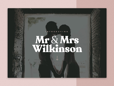 Mr & Mrs Wilkinson landing page photography web design website wedding wedding photography wedding website