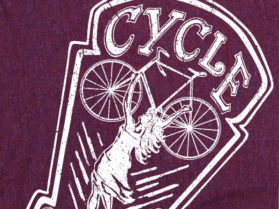 Cycle bicycle cycling illustration t shirt design