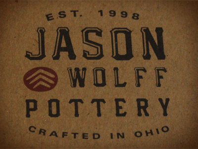 Jason Wolff Pottery Logo identity logo