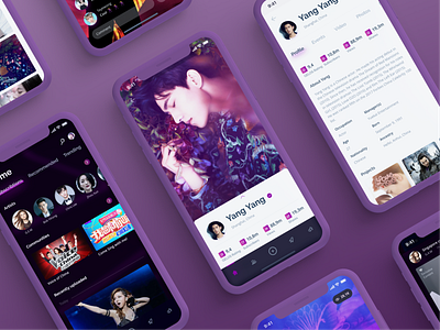 Talent discovery community | Mobile App app cards celebrity concept design entertainment event ios platform profile ui ux