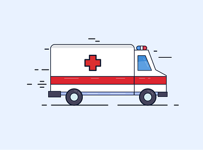 Ambulance aniamtion animated animated gif animation app branding car design digital digital illustration flat icon illustration illustrator logo ui vector website