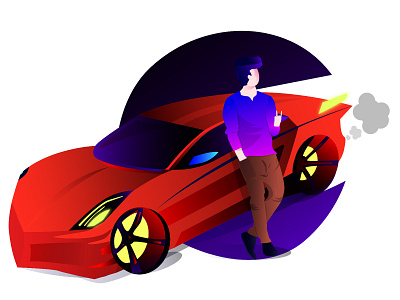 Swag with Car. animated animation app branding car character design design digital graphic design illustration illustrator logo swag ui uidesign vector vector art website