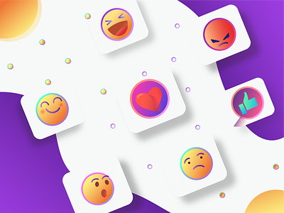 Emoji Fb 01 animated animation app branding character design concept design digital digital illustration emoji flat icon illustration illustrator logo ui vector web design website website design