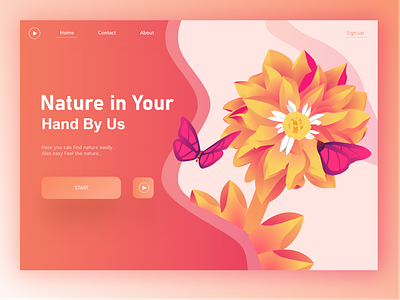 Nature In hand. Home page.