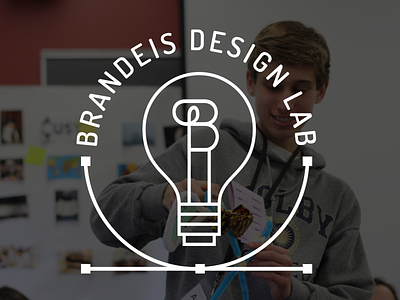 design lab final brandeis bulb design lab light logo university vector