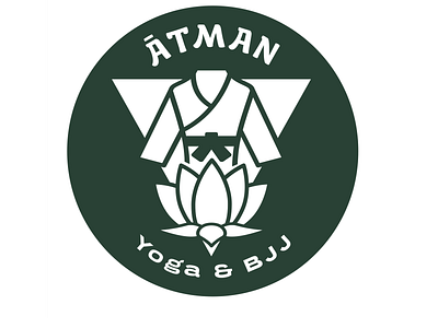 Ātman Yoga & BJJ bjj branding ghee gi jiu jitsu logo lotus uniform yoga
