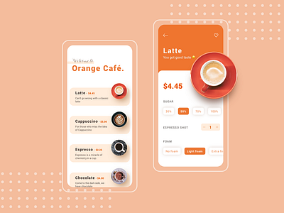 Orange Café App Concept