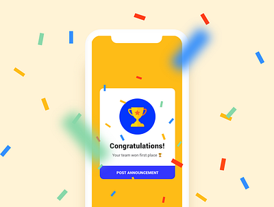 Congrats screen app design flat mobile design ui ux