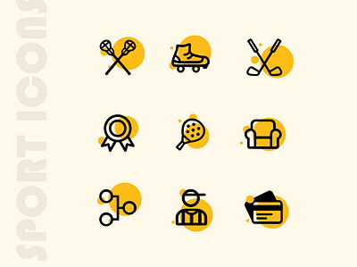 Sport icons icon icon design minimal stroke icons