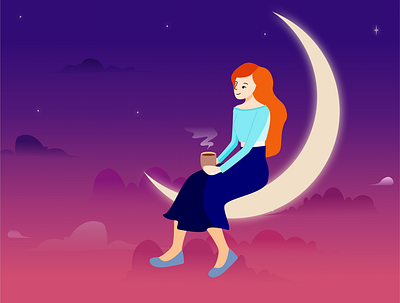 Chilling after work character design flat illustration minimal vector vector art