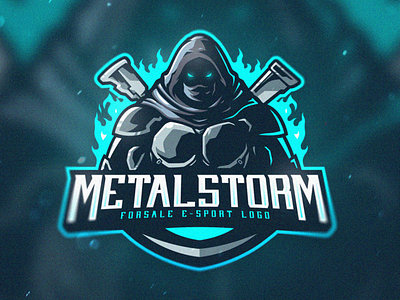 Metal Storm Mascot Logo - Forsale