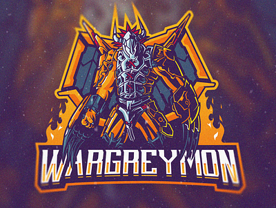 Wargreymon Mascot Logo - Forsale debuts digimon esportlogo fortnite game gaming illustration logo mascot mascotlogo pubg vector wargreymon