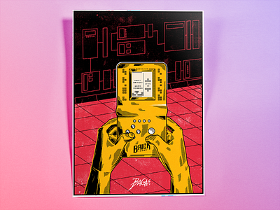 Brick Game - Illustration Poster