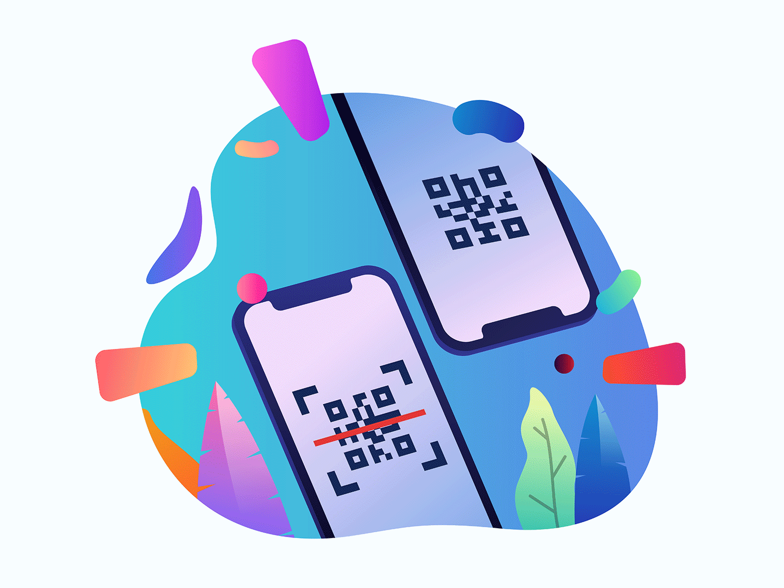 Colorful Phone Illustration