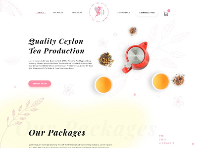 The Fairy Tea feminine modern ui tea website unique ui website design