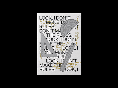 I Don't Make The Rules design graphic graphic design graphicdesign illustration layout personal personal project poster rulers typography vector vector illustration