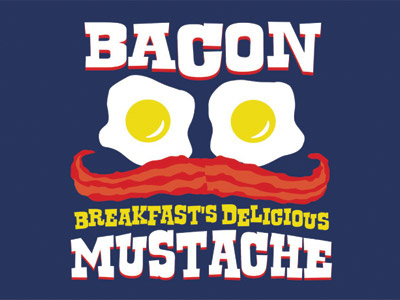 Bacon Mustache bacon breakfast food funny mustache