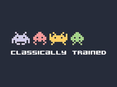 Classically Trained 80s aliens animated gif invaders pixel