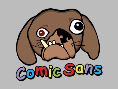 Comic Sans Dog art comic dog font illustration sans