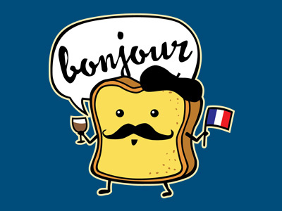 French Toast cartoon food french illustration toast