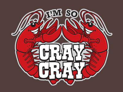 Craycraydribble cartoon crawfish cray cray funny illustration shirt tshirt