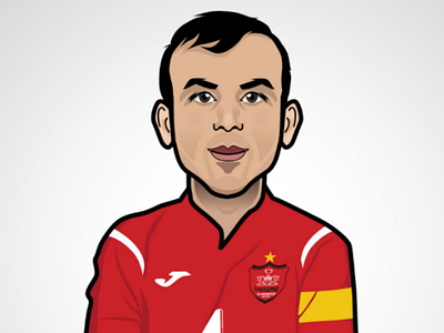 Seyed jalal vector art art cartoon character illustration illustrator persepolis soccer vector vectorart