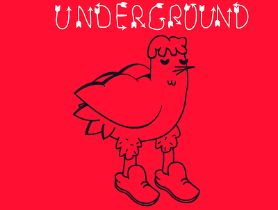 Bird 2d adobe adobe illustrator art cartoon illustration illustrator style underground