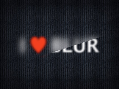 I ♥ BLUR animation blur css css3 red typography
