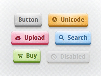 data-icon="✪" button css css3 html5 icon pictos