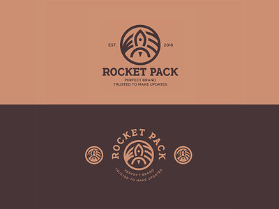 Rocket Pack Logo adobe ilustrator adobe photoshop flat graphicdesign logo logodesign logodesigner minimalist logo modern logo rocket logo rocket pack rocket ship vintage logo