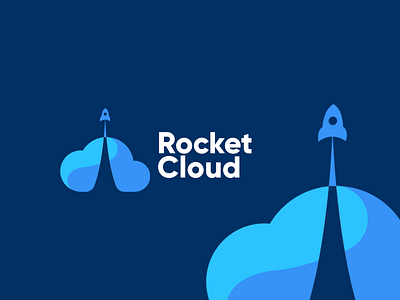 Rocket Cloud Logo adobe photoshop brand logo brand logo design cloud logo design design logo flat graphic design logo logodesign minimalist logo modern logo monogram logo rocket logo