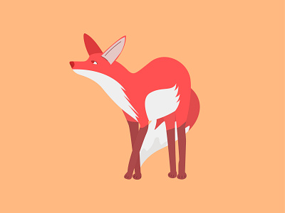 Fox-2 animal animal art animal illustration design flat fox icon illustration illustrator minimal vector