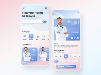 Medical Mobile App app design application clean creative doctor app health app health care mobile app mobile apps screen typography ui ui design ui kit design ux ux design