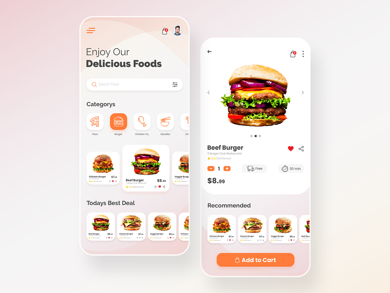 Food Mobile App by Abir Mahmud on Dribbble