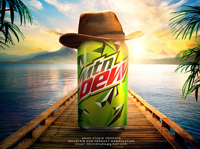 Mountain Dew Product Manipulation 3d advertising art banner design cowboy creative design digital food banner graphic graphic design instagram post manipulation marketing motion graphics mountain dew product product design social media visual design