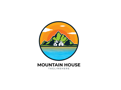 Mountain House Logo brand design clean corporate identity creative free download house logo identity design illustration logo design mountain mountain logo ui uiux vector vector art