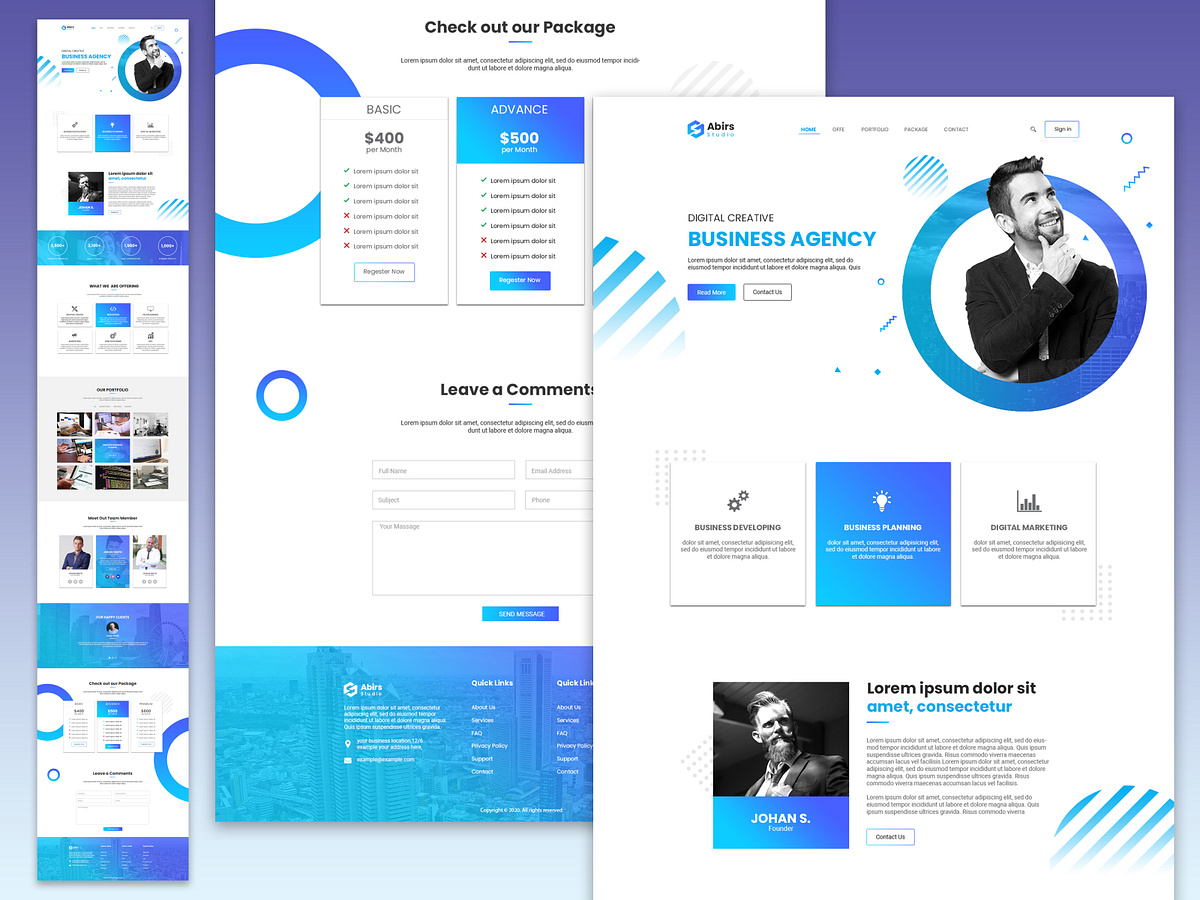 Professional Corporate Website design by Abir Mahmud on Dribbble