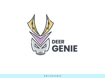 Deer Genie symbol iconic logo design