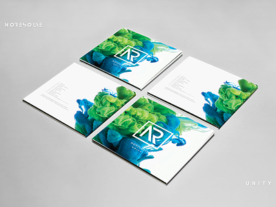 No Resolve - Unity Album Artwork album art artist band blue green identity ink layout logo music negative space print